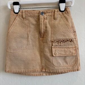 Hudson Jeans Women’s Faded Bronze Cargo Pocket Mini Skirt Size 24